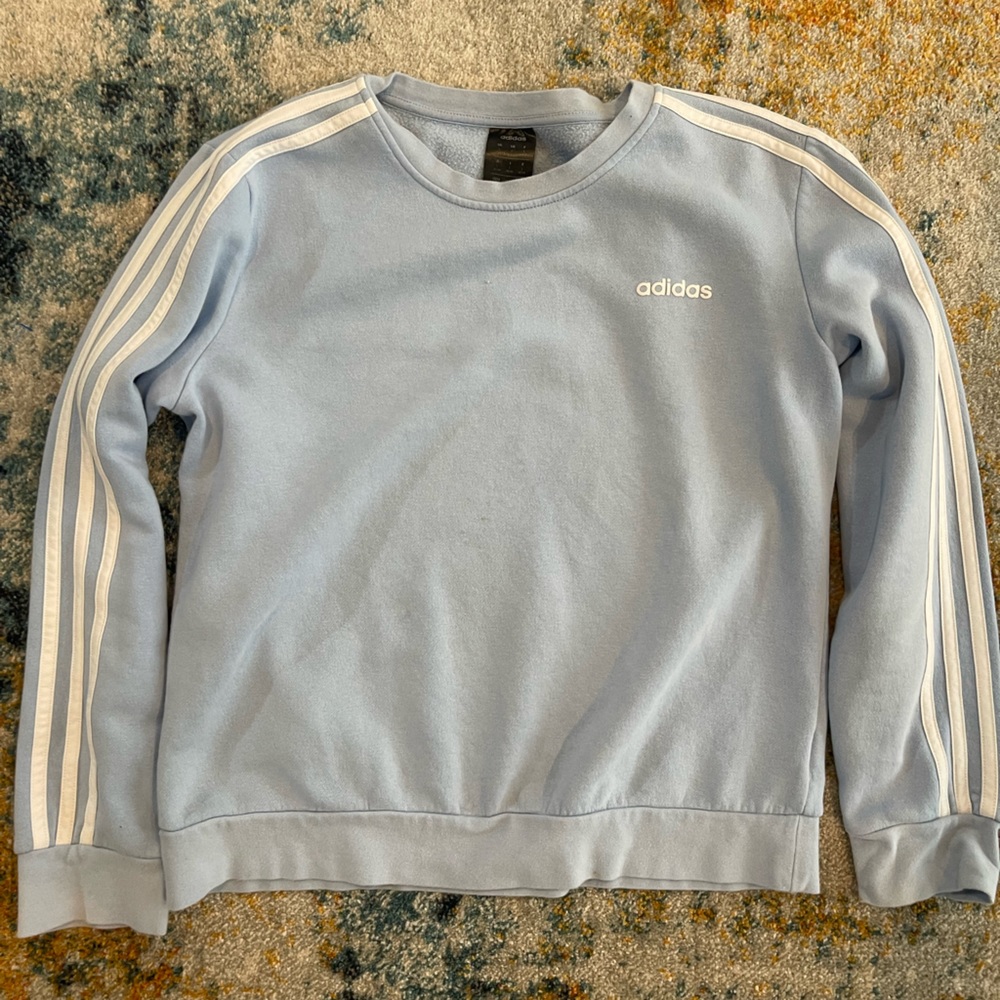 Women’s Adidas sweatshirt light blue and white